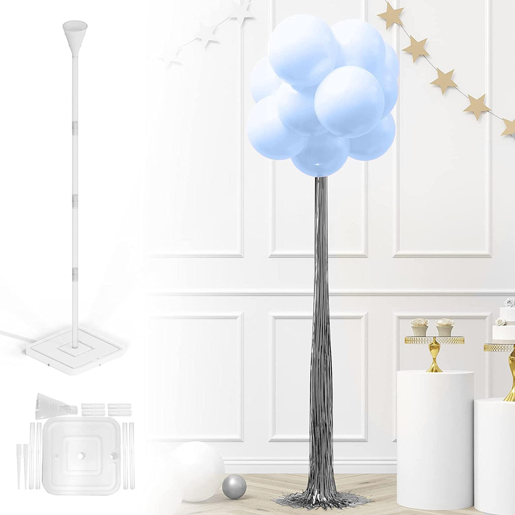 DIY Balloon Topiary Stand - Balloon Holder with Balloons - Baby Blue