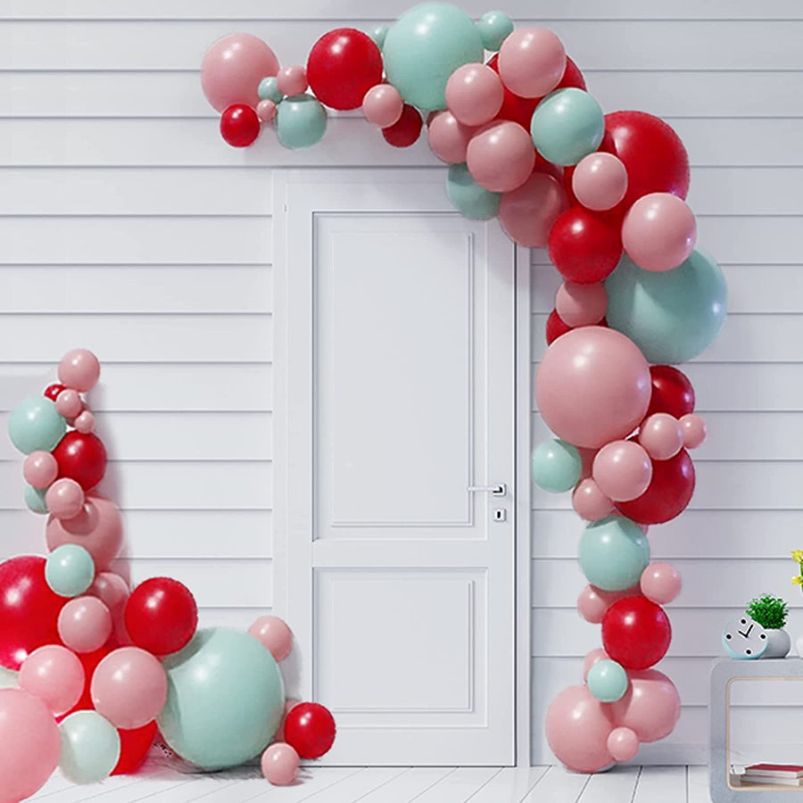 Pink Mint Red Balloon Garland Kit (120 PCS)