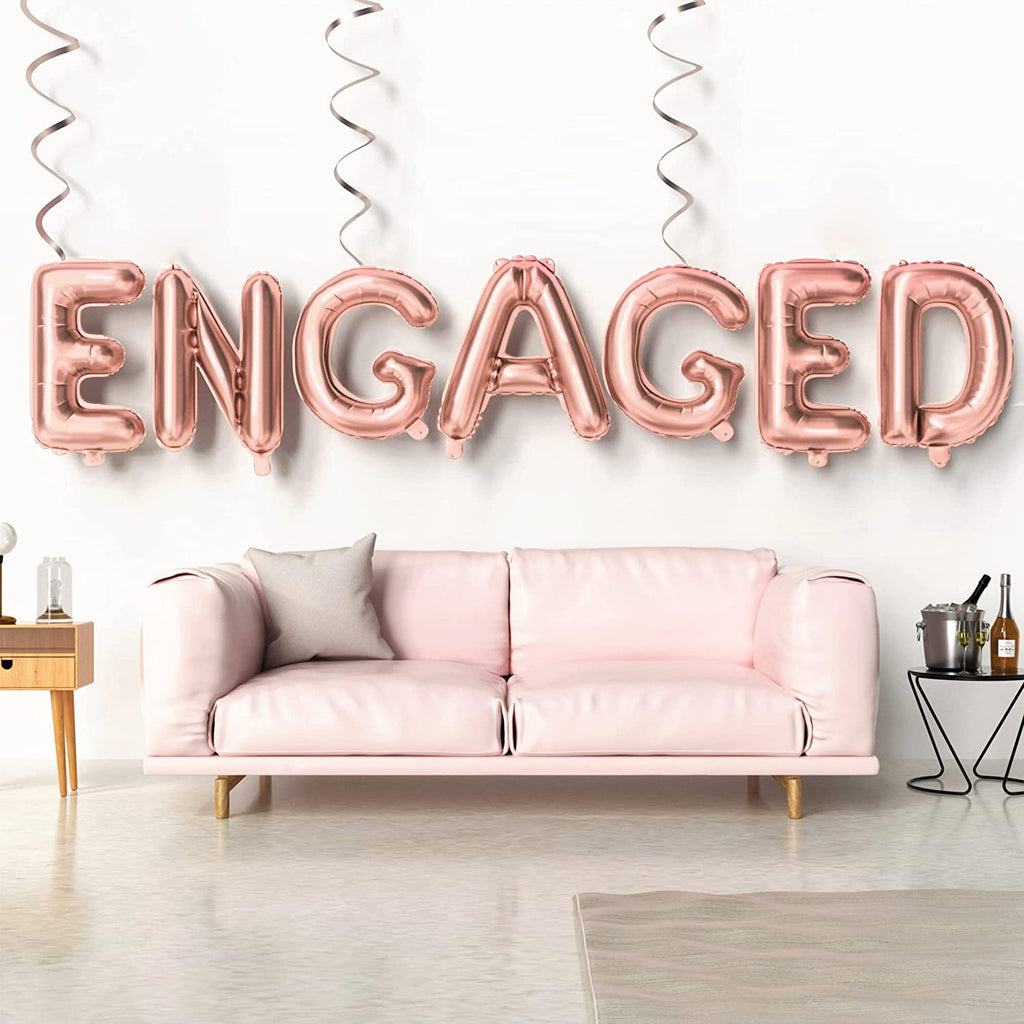 Engagement Balloons Rose Gold - 40 Inch - House of Party