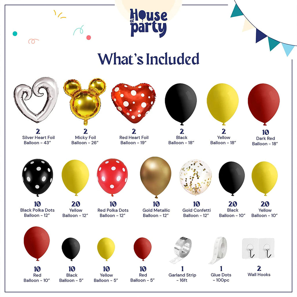 Mickey Mouse Balloon Garland Kit - House of Party