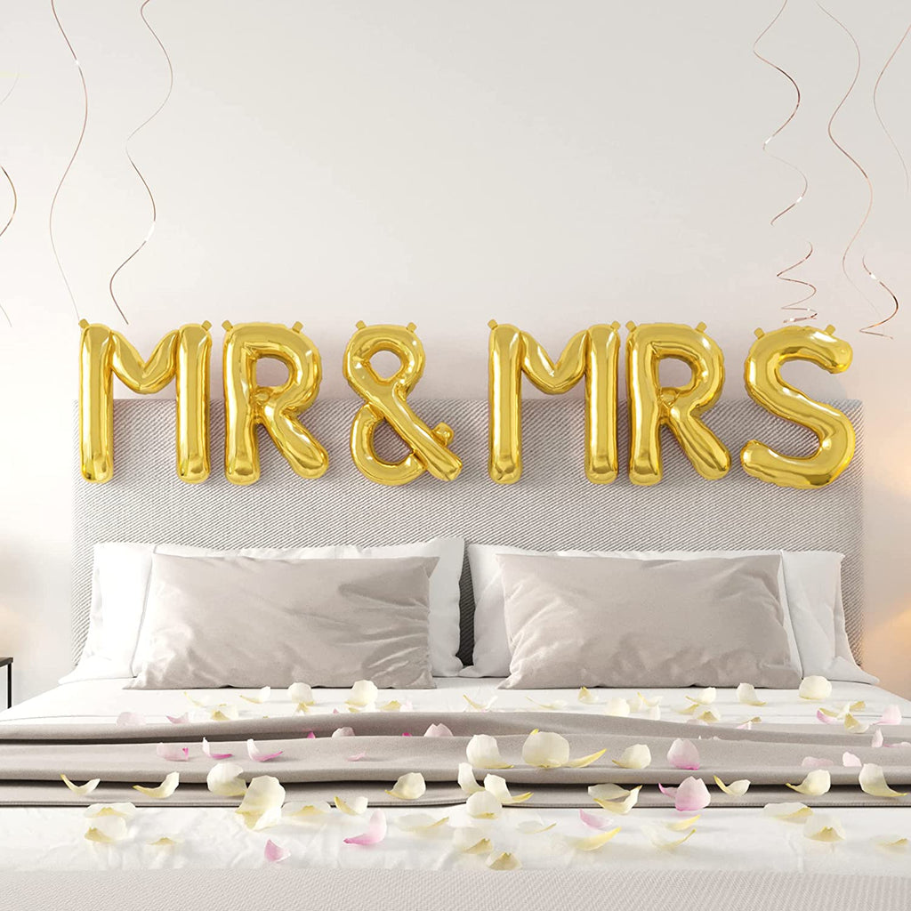 Mr and Mrs Balloons - Gold (16 Inch) - House of Party