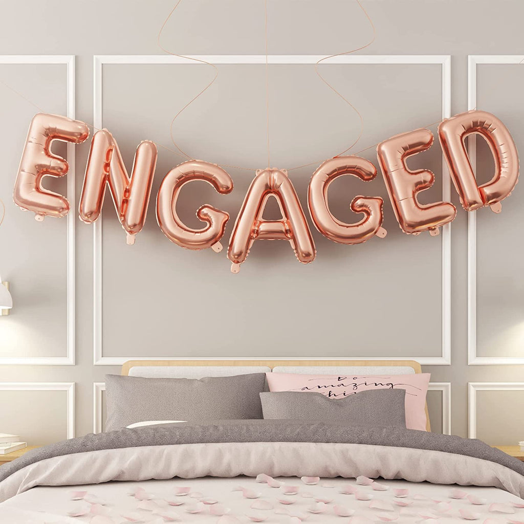 Engagement Balloons Rose Gold - 40 Inch - House of Party