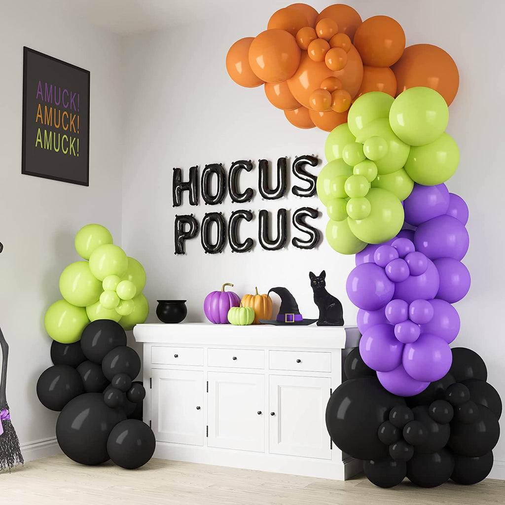 Hocus Pocus Halloween Balloon Arch Kit - 110 Pcs - House of Party