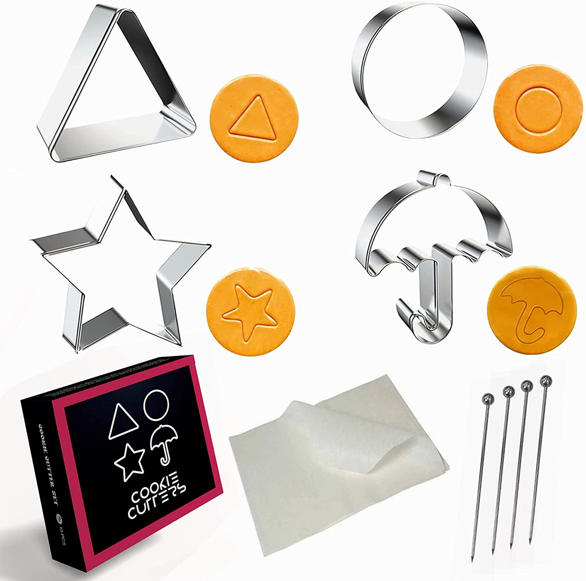 Squid Game Cookie Cutters (Pack of 13) by House of Party