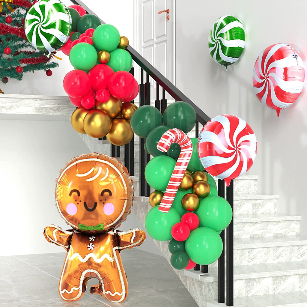 Christmas Ginger Bread Man Balloons Arch Kit 