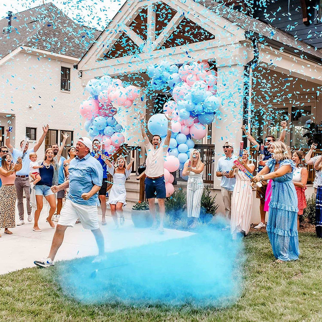 Gender Reveal Powder Cannons Blue 4