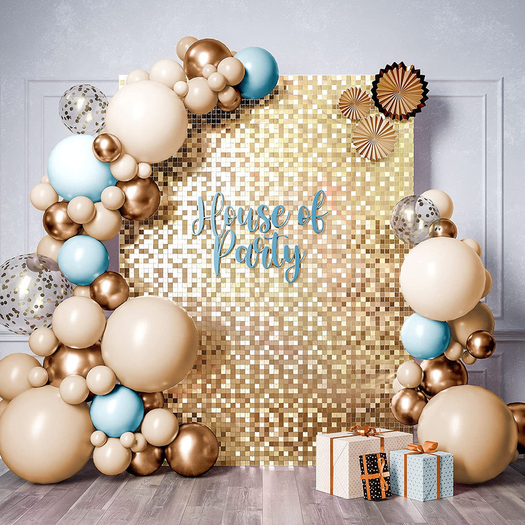 Gold Round Shimmer Panels (Pack of 12) - House of Party