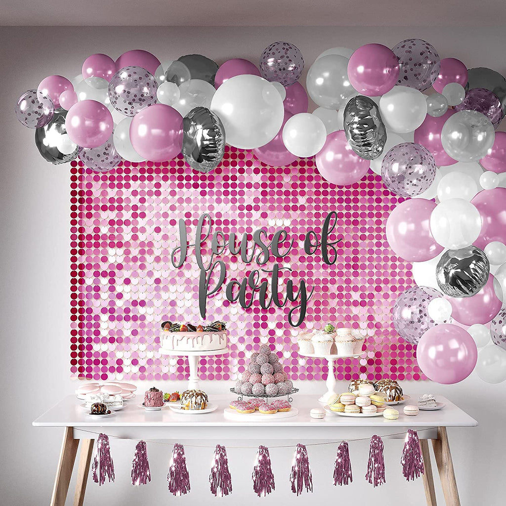 Pink Round Shimmer Panels (Pack of 12) - House of Party