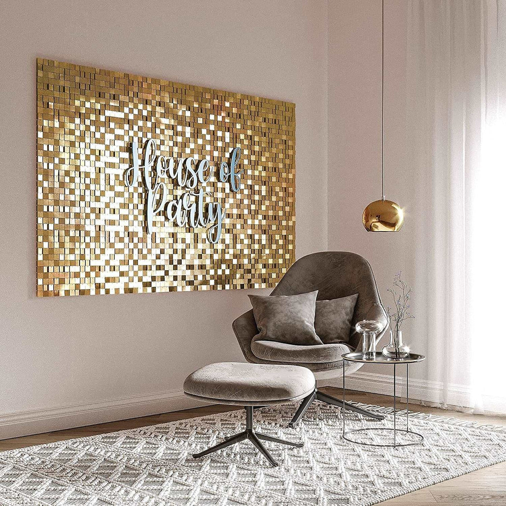 Gold Square Shimmer backdrop Panel (Pack of 12)