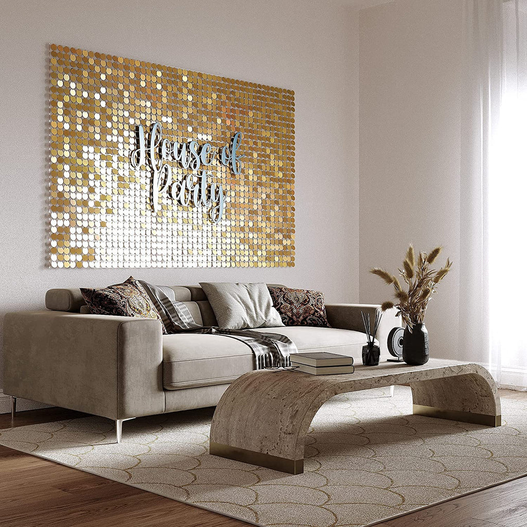 Gold Round Shimmer Panels (Pack of 12) 