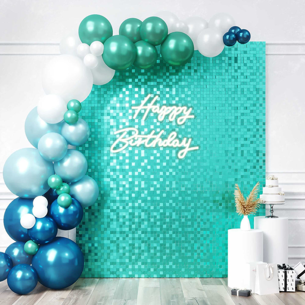 Matte Aqua Shimmer Wall (Pack of 24)