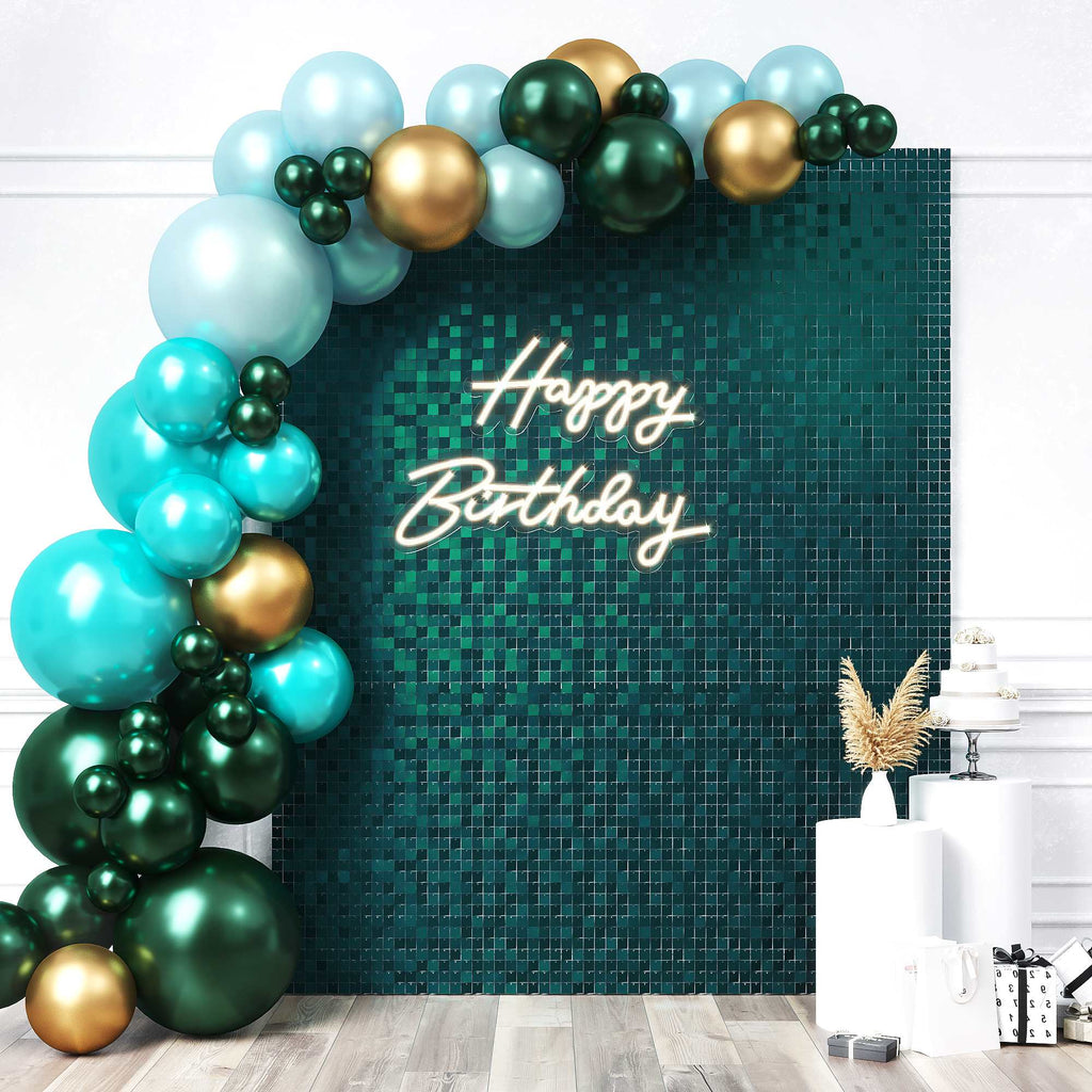 Matte Emerald Shimmer Wall Panels (Pack of 24)
