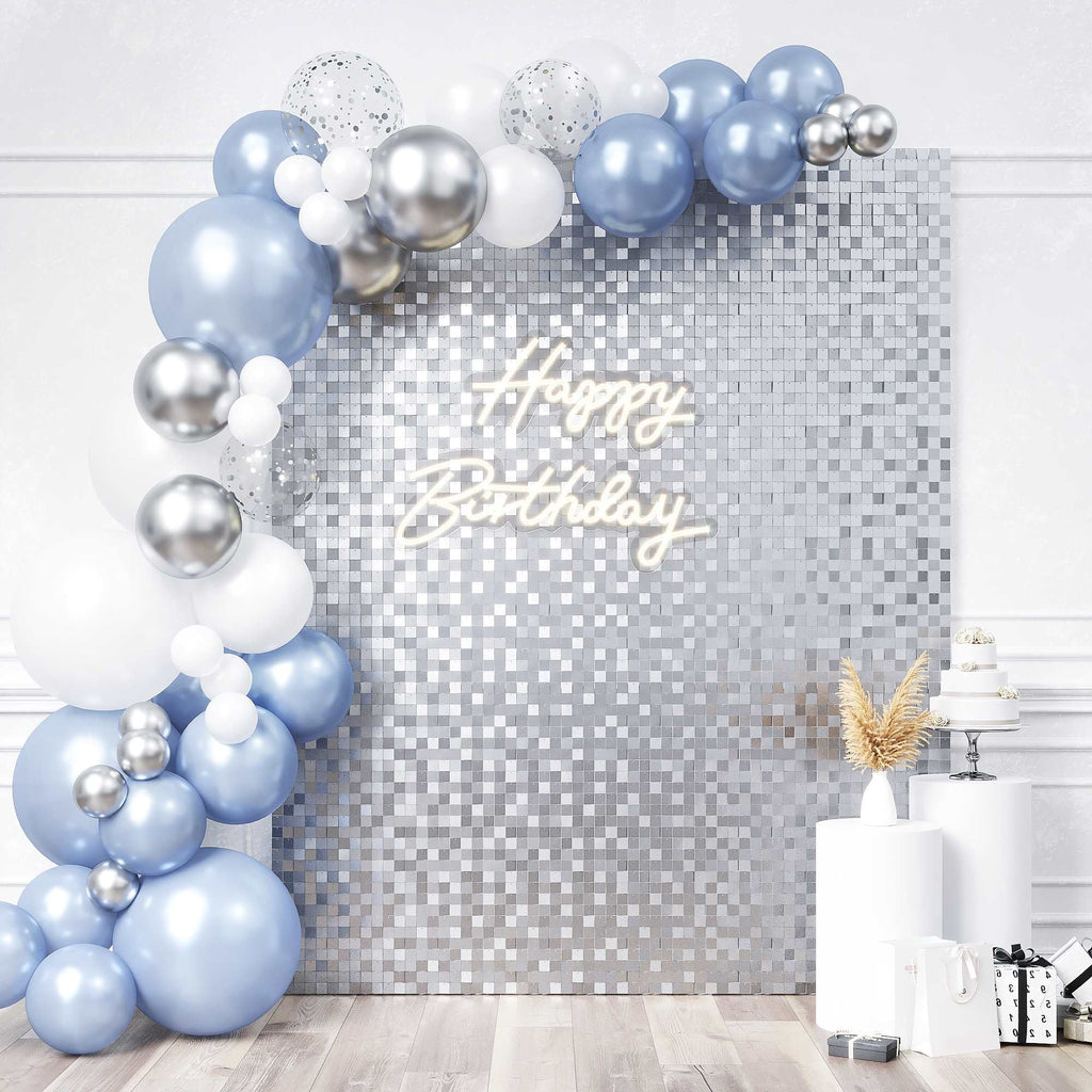 Matte Silver Shimmer Wall (Pack of 24)