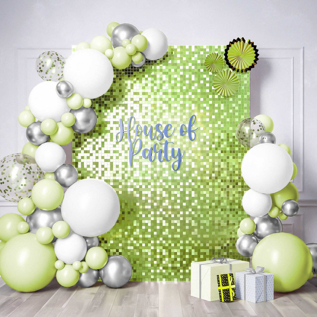 Pistachio Square Sequin Shimmer Wall (Pack of 24)