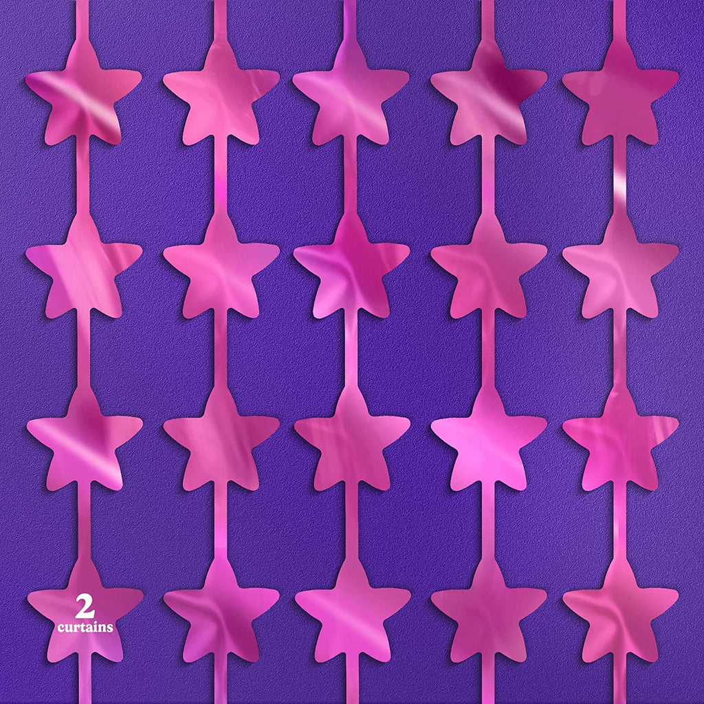 Star Foil Curtain (Pink)