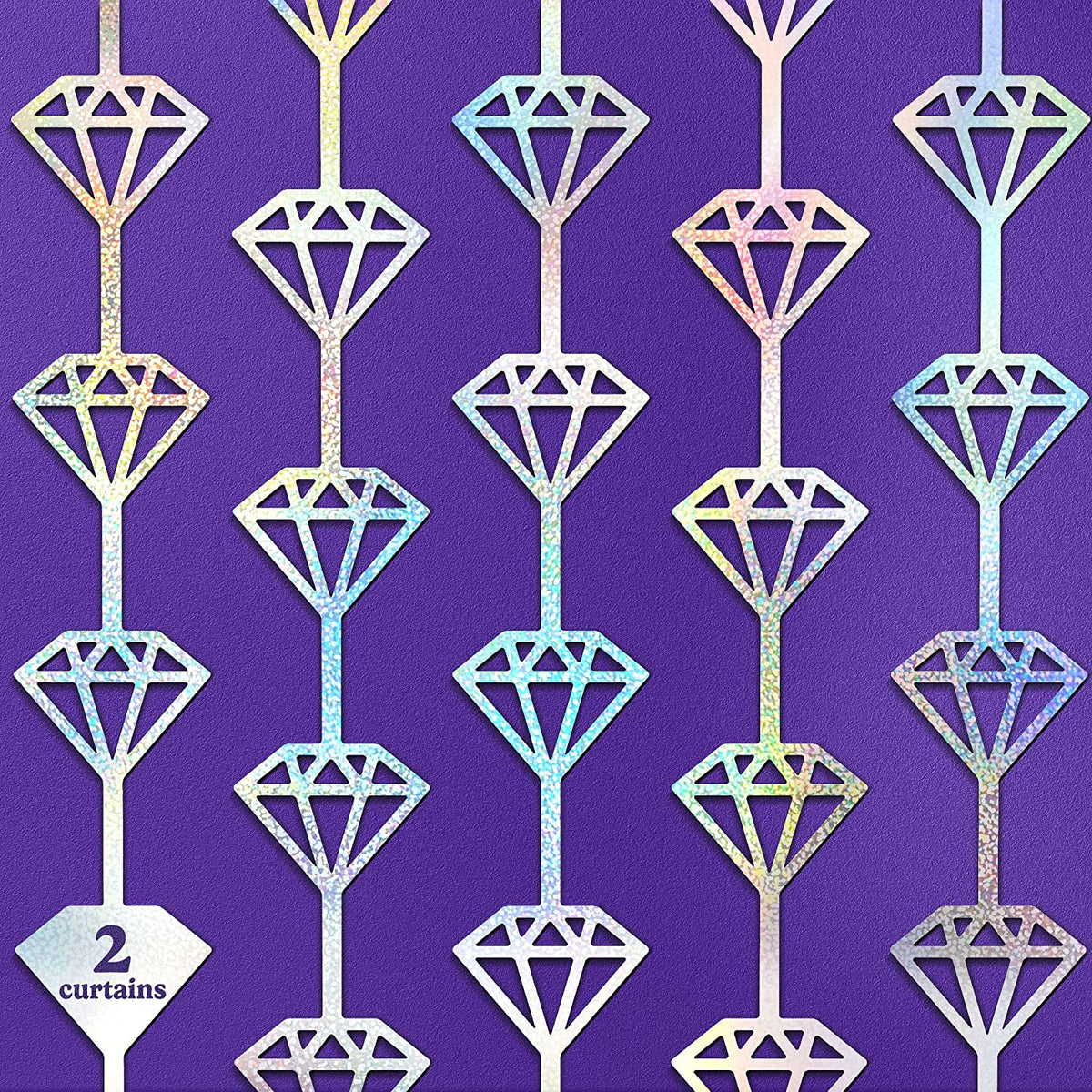 Diamond Foil Curtain (Silver)