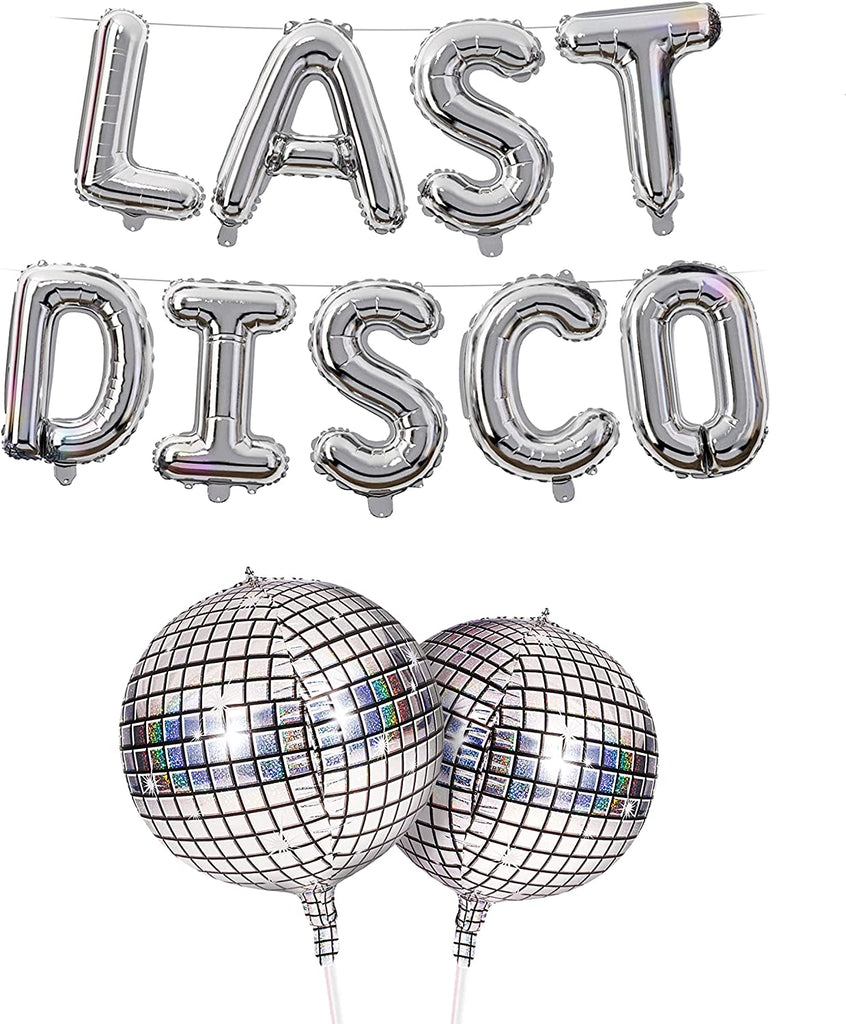 Last Disco Silver Foil Balloons - House of Party