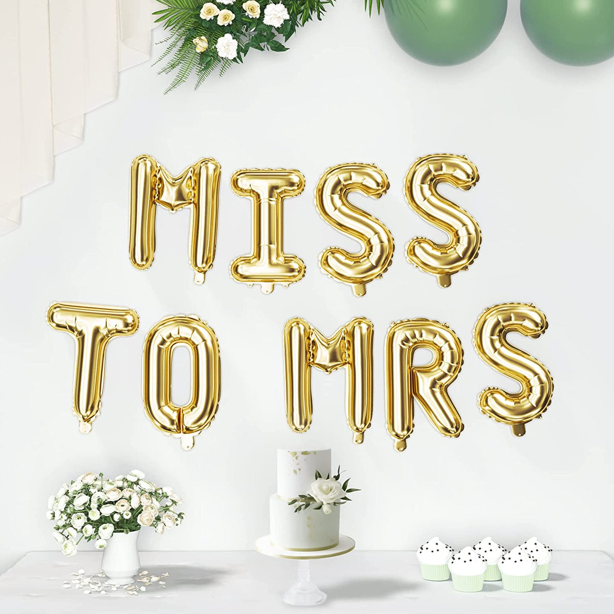 Gold Miss To Mrs Foil Balloons by House of Party