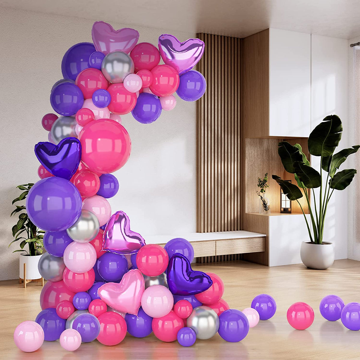valentines day balloon garland 