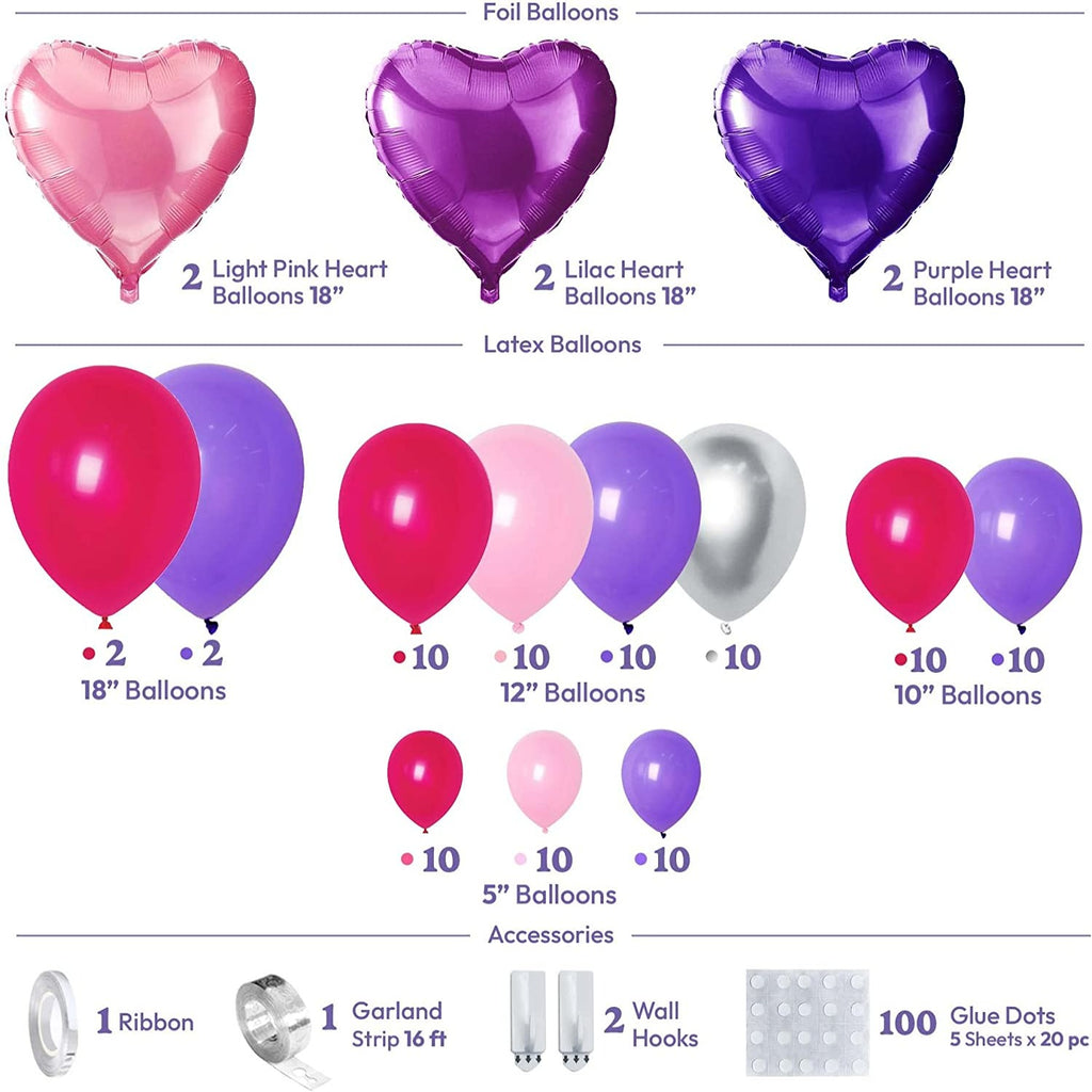 valentines day balloon garland kit details