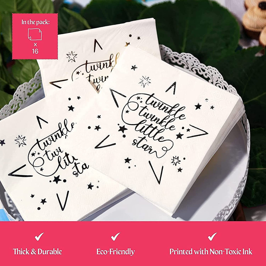 Silver Twinkle Twinkle Little Star Napkins