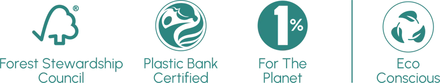 Forest Stewardship Council, Plastic Bank Certified, 1% For The Planet, Eco Conscious